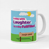 Jungle-Jalebi Laughther Kids Coffee Mug, Blue-325 ML